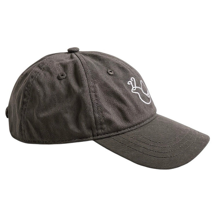 Outdoor Car Women's Gray Embroidered Snail Adjustable Baseball Cap Hat One Size