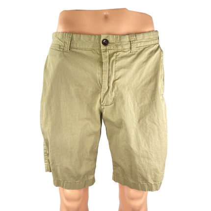 J.Crew Stretch Mens Khaki Cotton High Rise Slim Straight Chino Bermuda Shorts 33