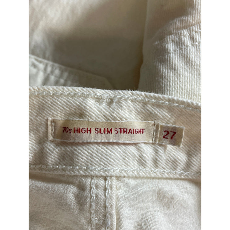 Levi's 70s High Slim Straight Leg Women's White High Rise Denim Jeans Size 27