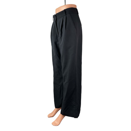 Abercrombie & Fitch Black High Rise Pleated Straight Trousers Dress Pants Size 4
