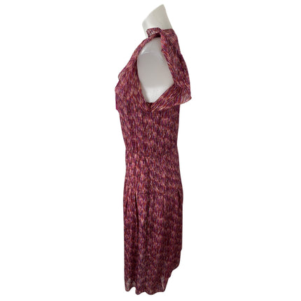 Of Two Minds Women's Pink Ruffle Sleeve Embroidered A Line Mini Dress Size S