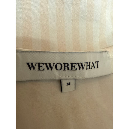 WeWoreWhat Cream Floral Striped Sleeveless Cami Camisole Crop Tank Top Size M