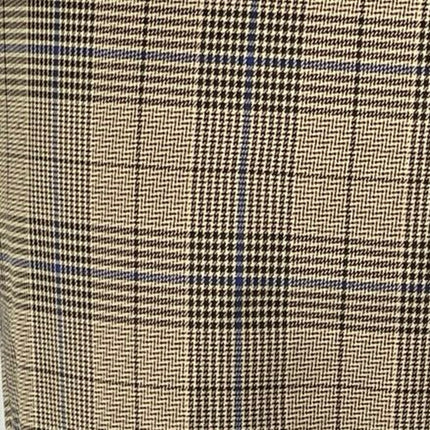 H&M Men's Beige Plaid Mid Rise Slim Fit Chino Straight Trousers Pants Size 30