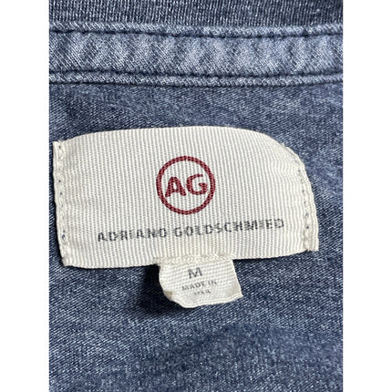 Adriano Goldschmied Men's Gray Crew Neck Short Sleeve Basic Tee T-Shirt Top Sz M