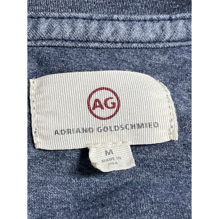 Adriano Goldschmied Men's Gray Crew Neck Short Sleeve Basic Tee T-Shirt Top Sz M