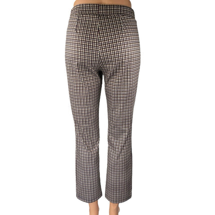 Sanctuary Women's Multicolor Plaid Check High Rise Crop Trousers Pants Size S