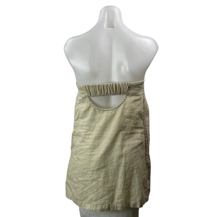 Free People Women's Beige Khaki Sleeveless Strapless Bandeau Tube Mini Dress XS
