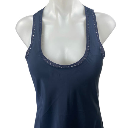 Heartloom Women's Blue Sleeveless Scoop Neck Stretch Midi Tank Bodycon Dress S