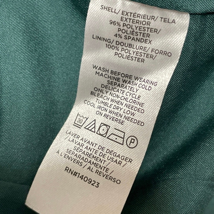 NEW Ann Taylor LOFT Green High Waisted Pintuck Zip Flared Mini Skirt Size 2