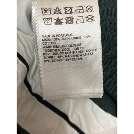 Orlebar Brown Women's Green High Waisted Straight Leg Trousers Pants Size 2