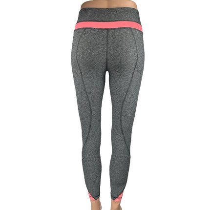 Lululemon Women's Gray Pink Colorblock Yoga Athletic Leggings Pants Size 4