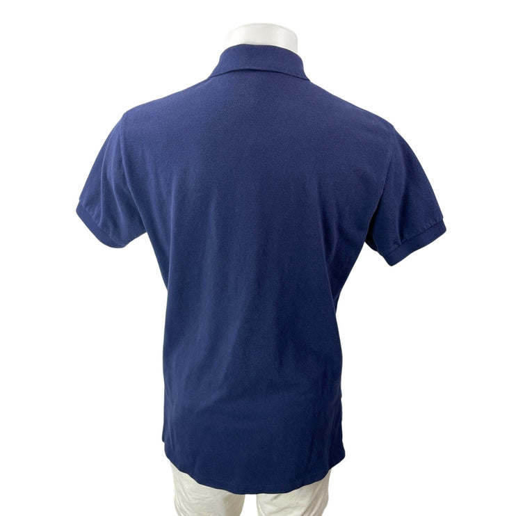 Polo Ralph Lauren Mens Navy Blue Short Sleeves Embroidered Logo Polo Shirt Top M