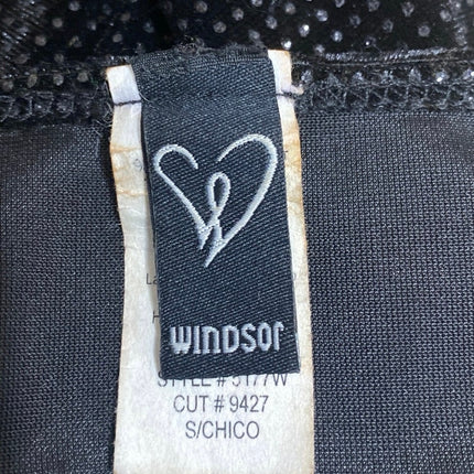 Windsor Black Velvet Velour Sleeveless Cami Square Neck Mini Bodycon Dress Sz S