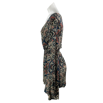 Abercrombie & Fitch Multicolor Long Bell Sleeves Paisley Jumpsuit Romper Size M