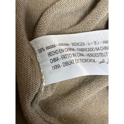 Zara Women's Beige Soft Knit Sleeveless Midi Cami Tank Sheath Shift Slip Dress S