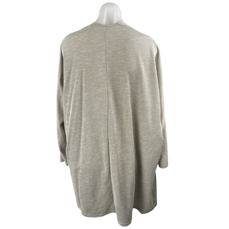 Donni Women's Gray Long Sleeve Pocket Open Long Cardigan Sweater Top One Size