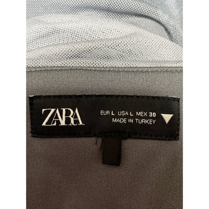Zara Gray Black Ombre Strapless Tube Bandeau Sleeveless Drape Midi Dress Size L