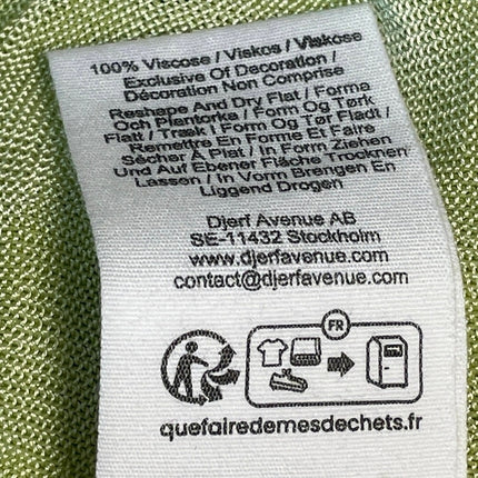 NEW Djerf Avenue Peridot Green V Neck Open Back Blouse Midi Skirt Set Size S