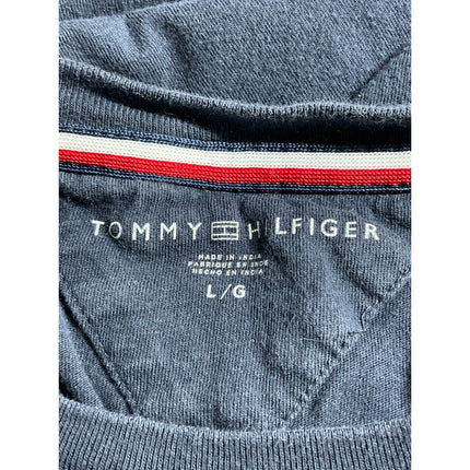 Tommy Hilfiger Men's Navy Blue Short Sleeve Logo Crewneck T Shirt Tee Top Size L