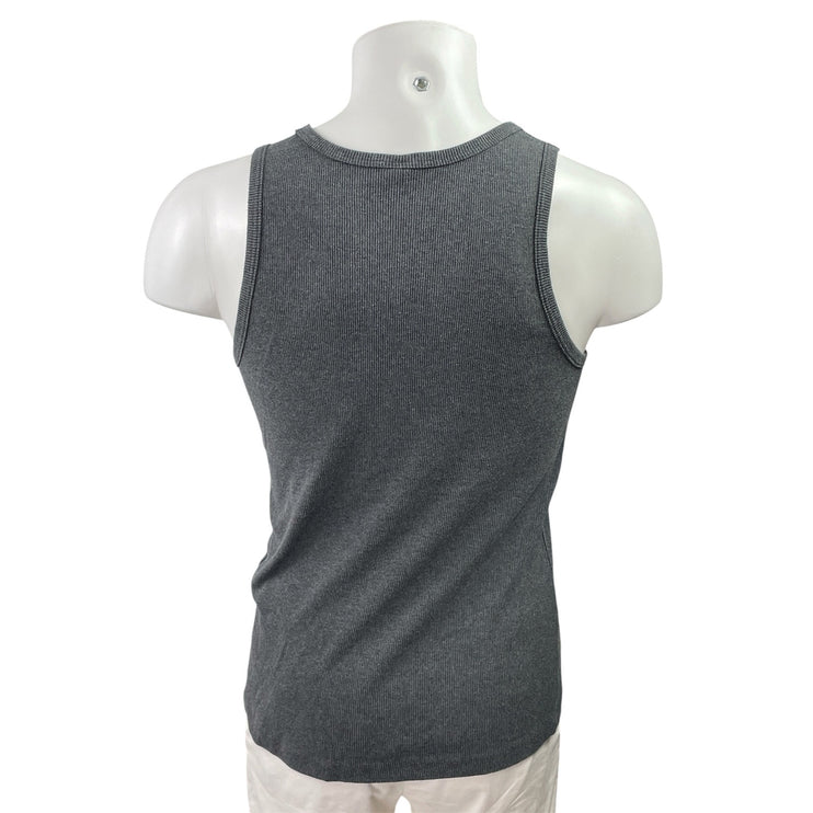 Uniqlo Men's Gray Black White Ribbed Knit Scoop Neck Tank Top Pack of 3 Size M
