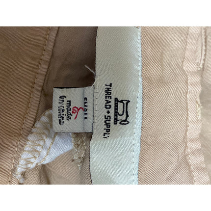 Thread Supply Women's Beige Tan Khaki High Rise Straight Trousers Pants Size S