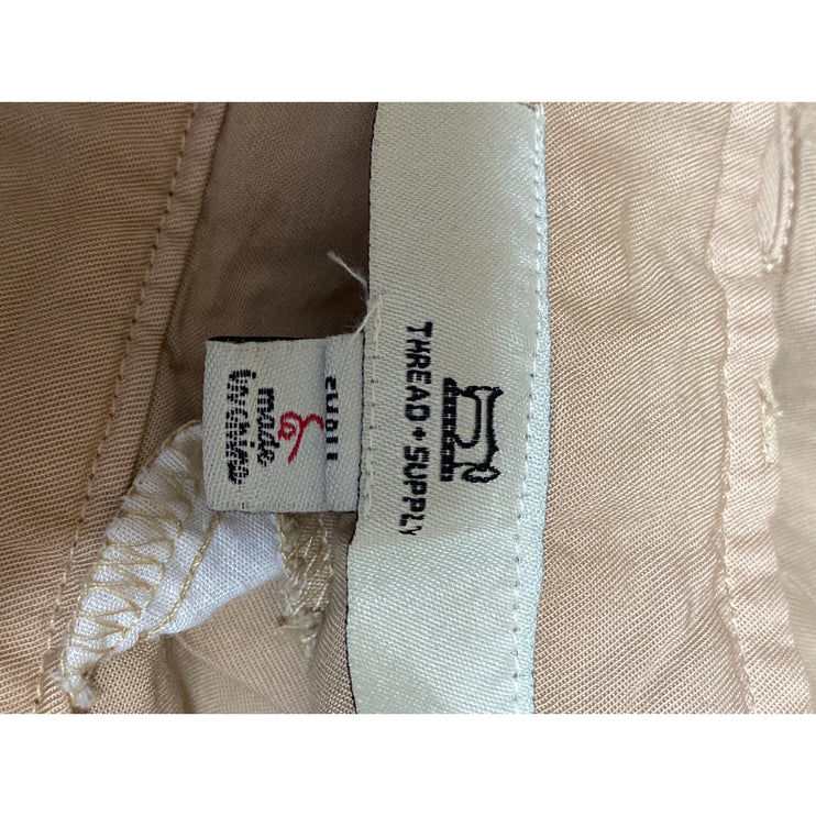 Thread Supply Women's Beige Tan Khaki High Rise Straight Trousers Pants Size S