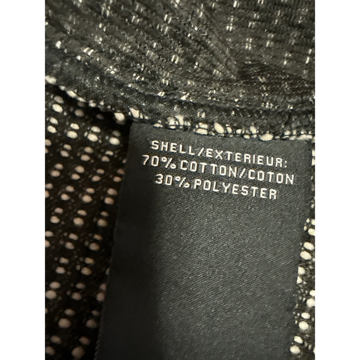 Bagatelle Gray Metallic Tweed Long Sleeve Open Front Fringe Blazer Coat Jacket S