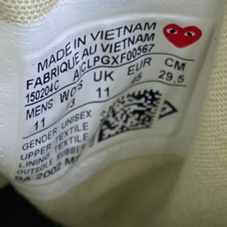 Converse Chuck Taylor x Comme des Garcons Play Men's Black High Top Sneakers 11