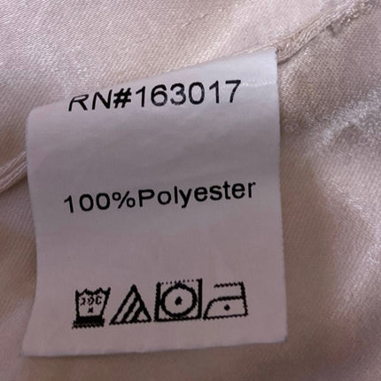 Princess Polly Cream Silky Satin Crop Top & WideLeg Trousers Matching Set Size 8