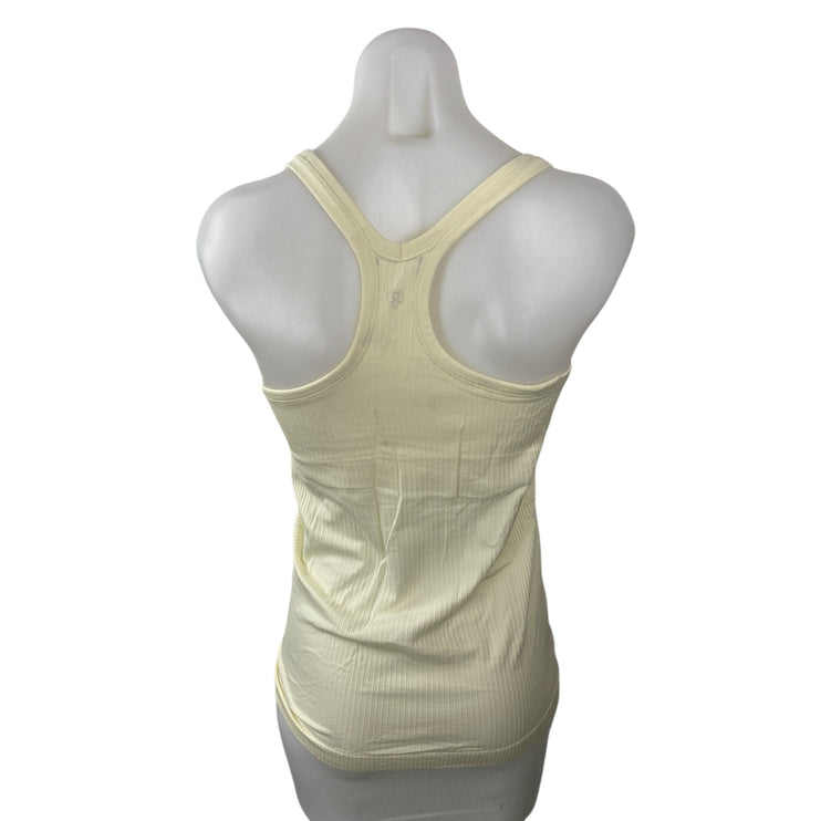 Lululemon Womens Cream Scoop Neck Sleeveless Yoga Athletic Activewear Tank Top 8