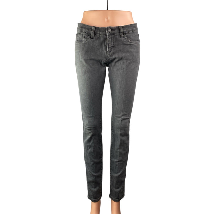 Urban Outfitters BDG Women's Gray Black Mid Rise Skinny Denim Jeans Size 28