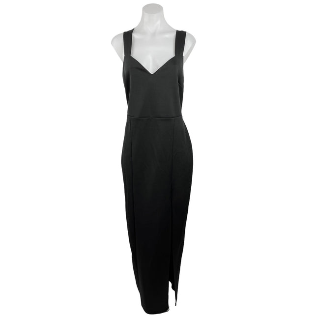 Asos NWT Black Sleeveless V-neck Midi Front Slit Straight Pencil Dress –  Brie