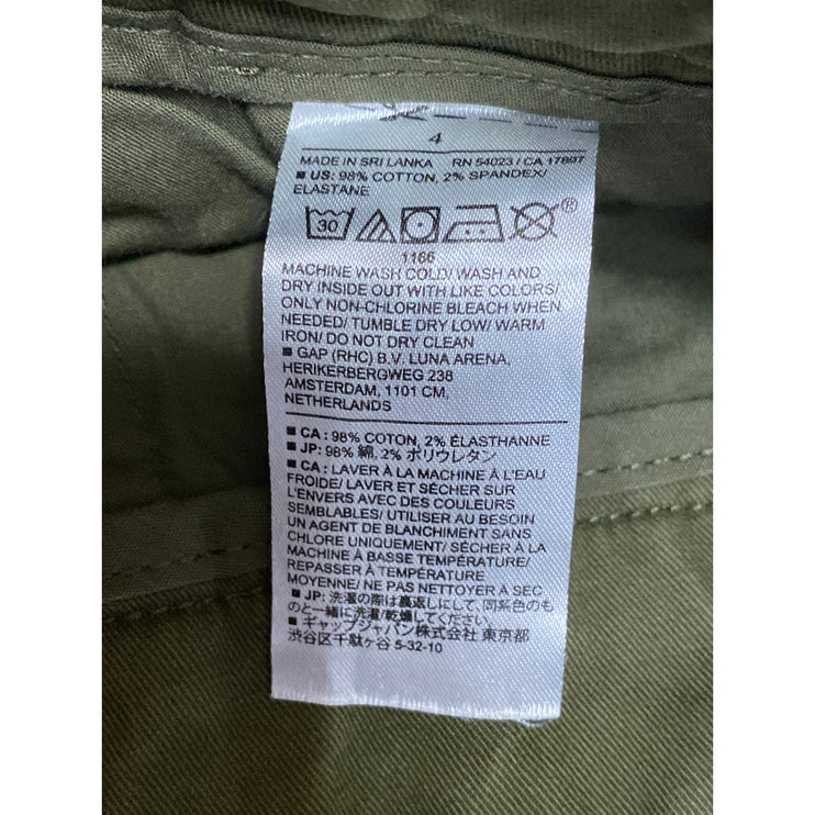 Banana Republic Authentic Chino Women's Green High Rise Casual Mini Shorts 4