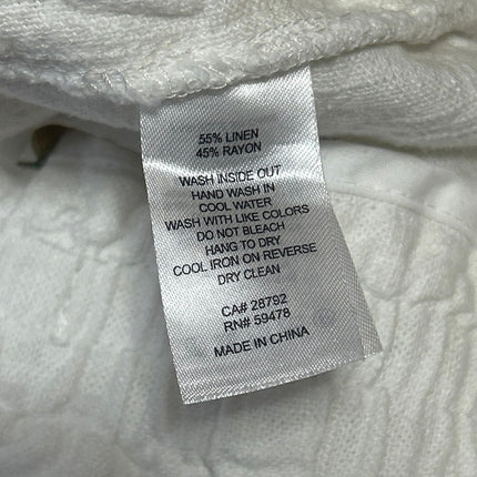 House of Harlow 1960 White Linen Drawstring High Rise Paperbag Shorts Size S