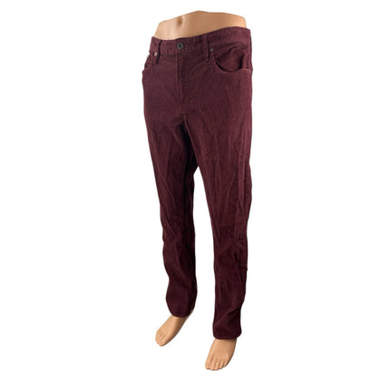 Bonobos Men's Red Maroon Straight Leg Trouser Chino Khaki Pants Size 35x32