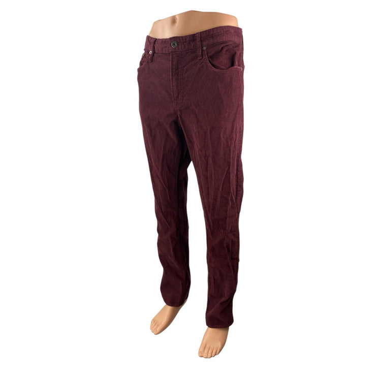 Bonobos Men's Red Maroon Straight Leg Trouser Chino Khaki Pants Size 35x32