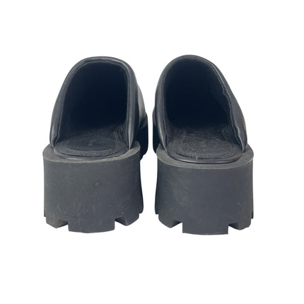 Oak + Fort Women's Black Chunky Platform Lug Sole Square Toe Clog Mules Size 8
