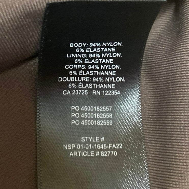 Aritzia Babaton Brown Sleeveless Scoop Neck Cami Camisole Tank Crop Top Size L