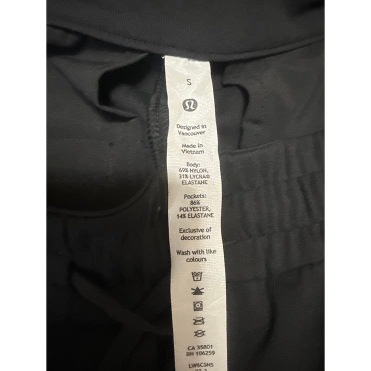Lululemon Keep Moving Crop Women's Black Wicking High Rise Trousers Pants Size S