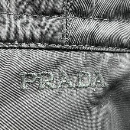 Prada Milan Black Faux Fur Earflap Russian Pilot Aviator Trapper Hat Size M