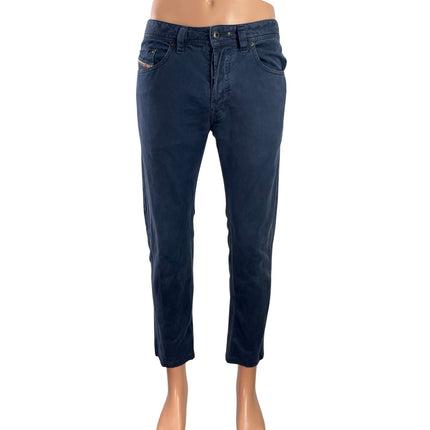 Diesel Safado Men's Blue Mid Rise Casual Slim Straight Crop Denim Jeans Size 29