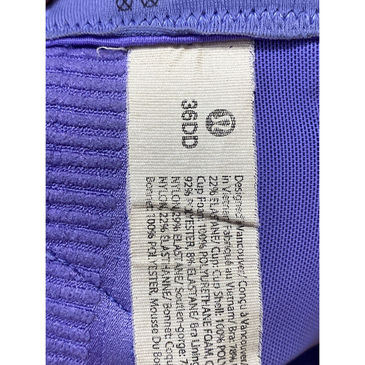 Lululemon Energy High Support Blue Strappy Sleeeveless Athletic Sports Bra 36DD