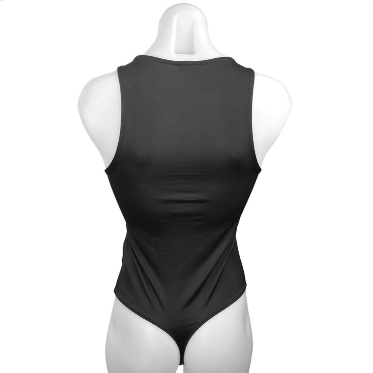 Express Body Contour Black Compression High Neck Sleeveless Stretch Bodysuit S