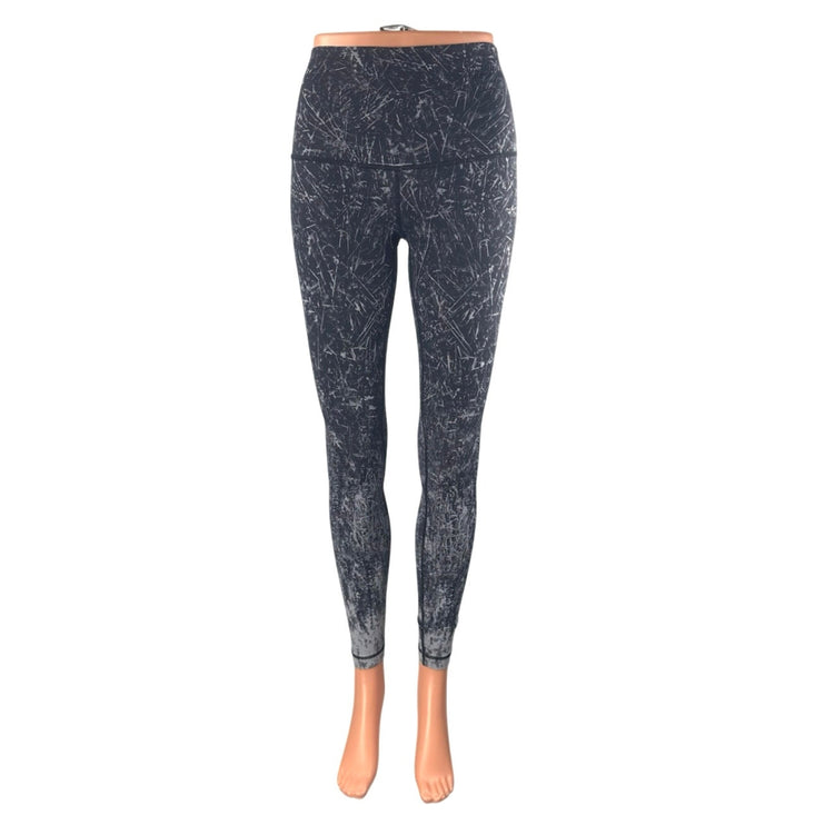 Lululemon Wunder Under Black Mid Rise Yoga Workout Athletic Leggings Pants Sz 2