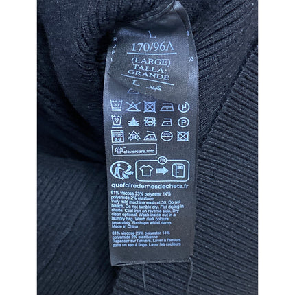 AllSaints Women's Black Rib Knit Sleeveless Square Neck Mini Bodycon Dress Sz L