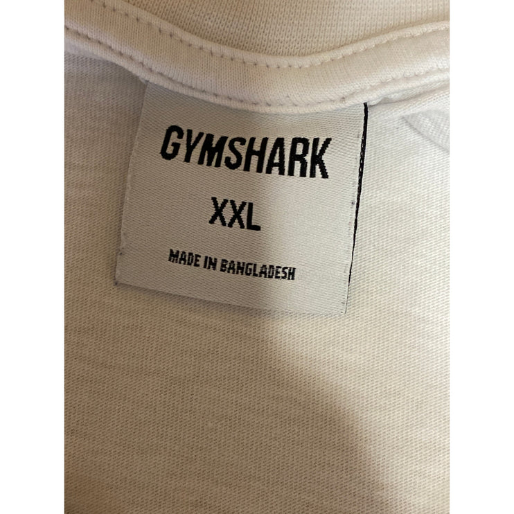 Gymshark Men's White Logo Short Sleeve Basic Crew Neck T Shirt Tee Top Size XXL