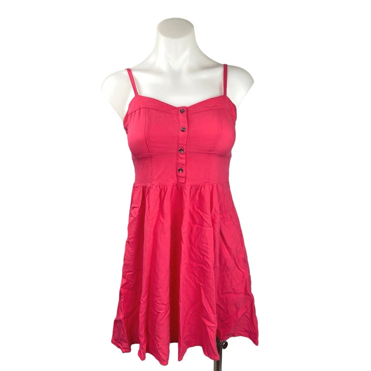 Express Pink Sleeveless Spaghetti Strap Fit & Flare A Line Mini Summer Dress XS