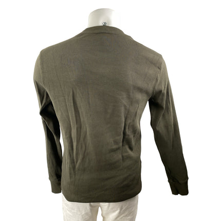 Banana Republic Men's Olive Green Long Sleeve Ribbed Knit T Shirt Tee Top Size M