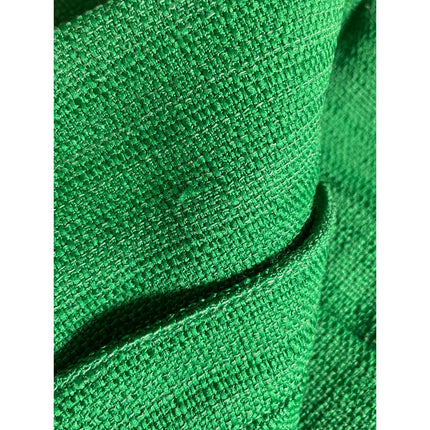MNG Mango Women Green Tweed High Rise Straight Palazzo Wide Leg Trousers Pants 6