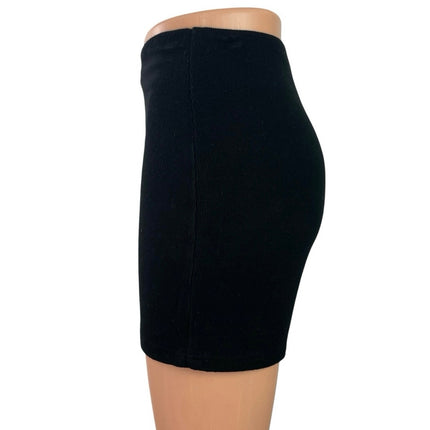 Princess Polly Keanu Black Ribbed Skinny Yoga Athletic Activewear Biker Shorts 4